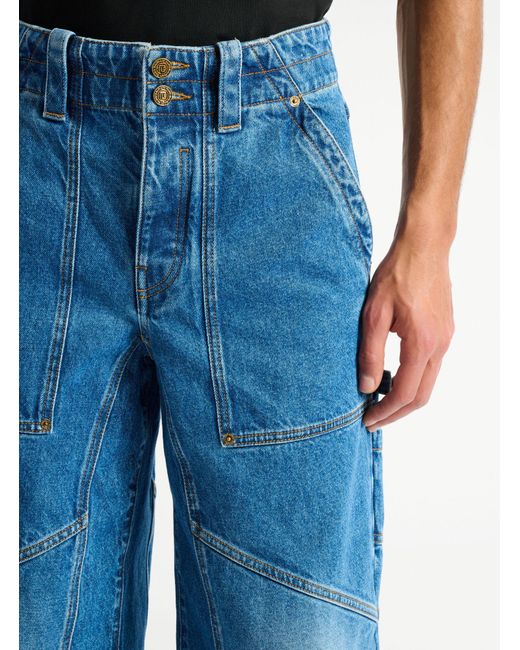 Balmain Blue Denim Carpenter Jeans for men