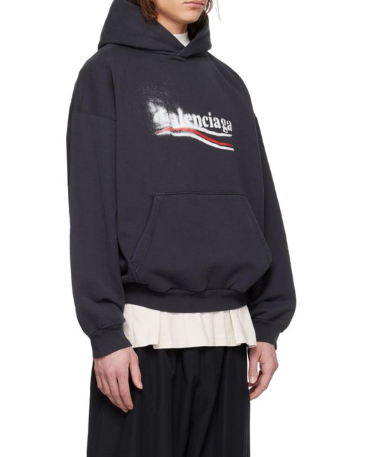 Balenciaga Black Logo Hoodies 767877Tqvi71569 for men