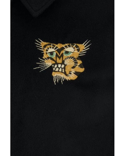 Visvim Black Embroidered Zipped Jacket for men