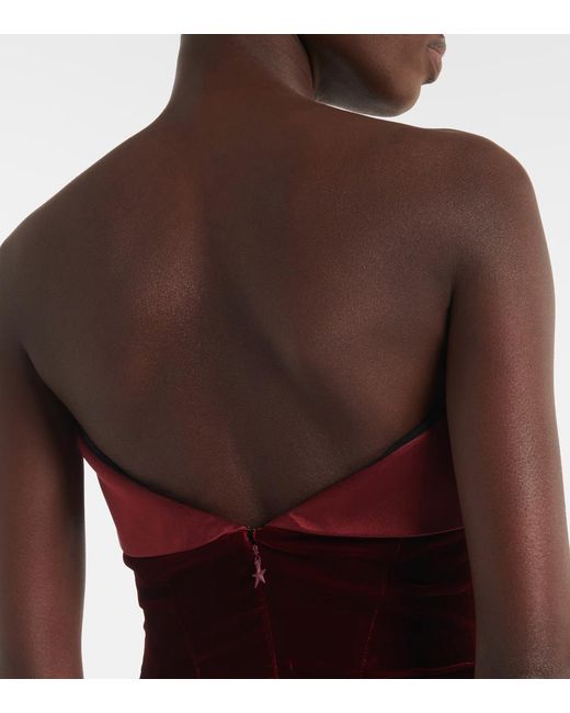 Mugler Red Sweetheart Sleeveless Dress