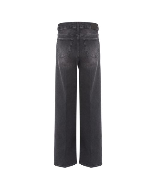 PAIGE Gray Wide Leg Jeans