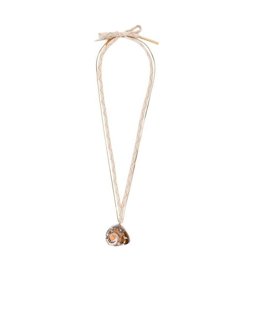 Dries Van Noten White Shell Pendant