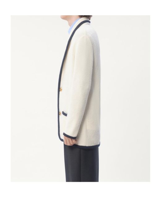 Valentino Natural Single-Breasted Straigth Hem Cardigan for men