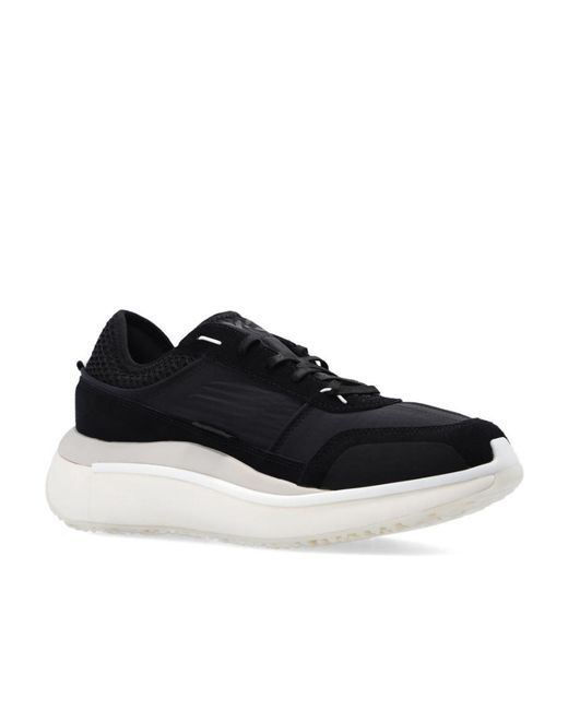 Y-3 Black Ajatu Run Lace-Up Sneakers for men