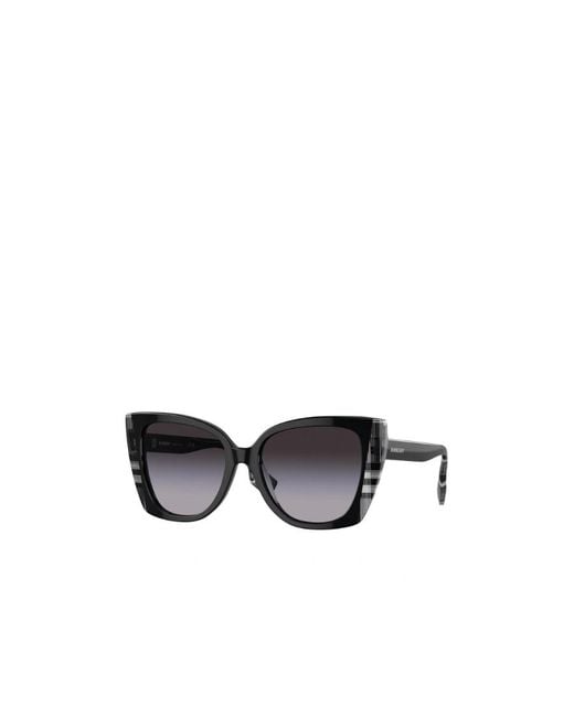 Burberry White Eyewear Cat-Eye Sunglasses