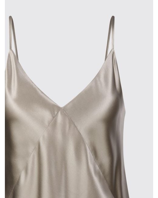 Max Mara Brown V-Neck Satin Top