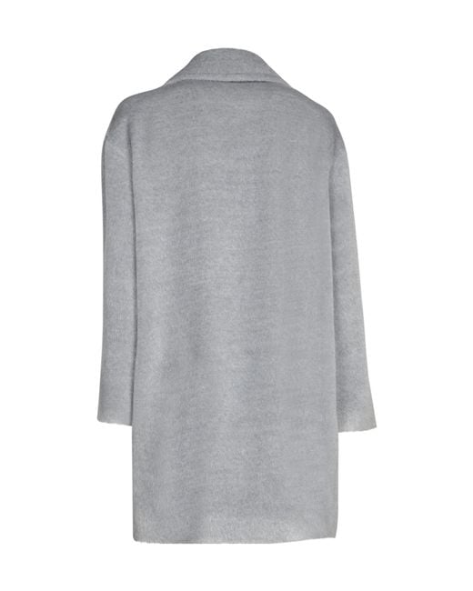 Tagliatore Gray Double-Breasted Coat