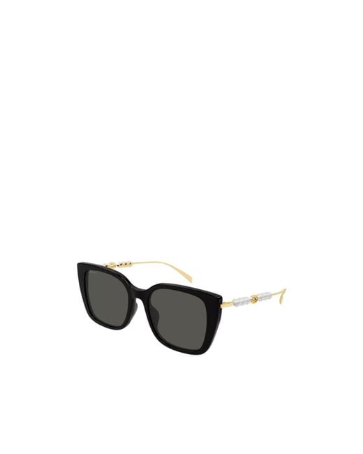Gucci Black Eyewear Embellished Square Frame Sunglasses