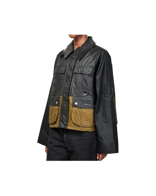 Barbour Black Liza Waxed Jacket