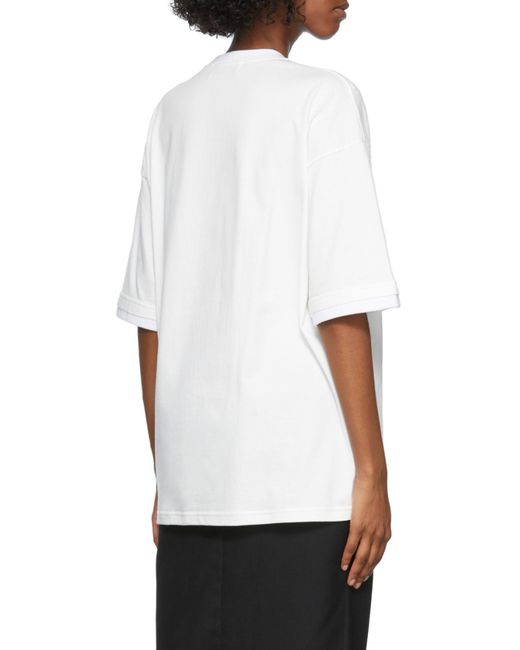 Ambush White Chain Collar Detail Crewneck T-Shirt for men