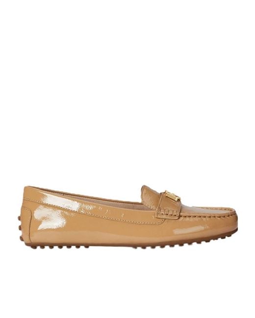 Ralph Lauren Brown Round-Toe Loafers