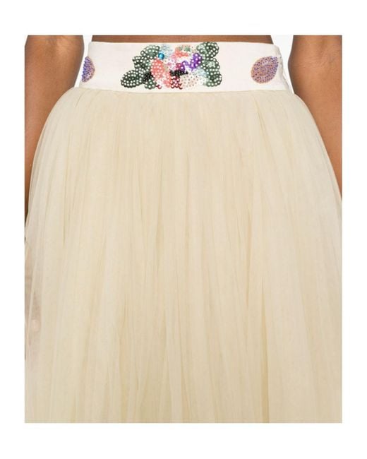 Bode Natural Sunset Lily Midi Skirt