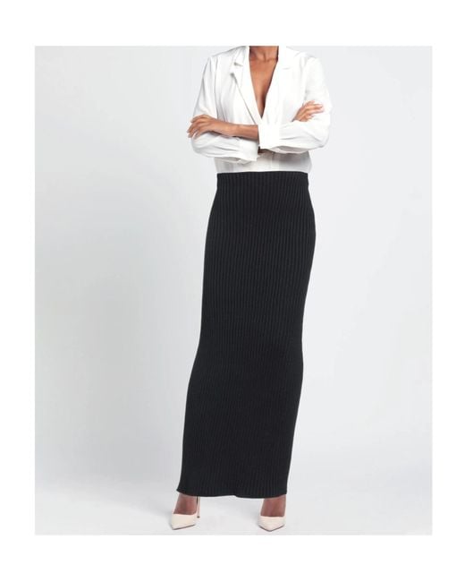Balenciaga Black Knitted Pencil Skirt