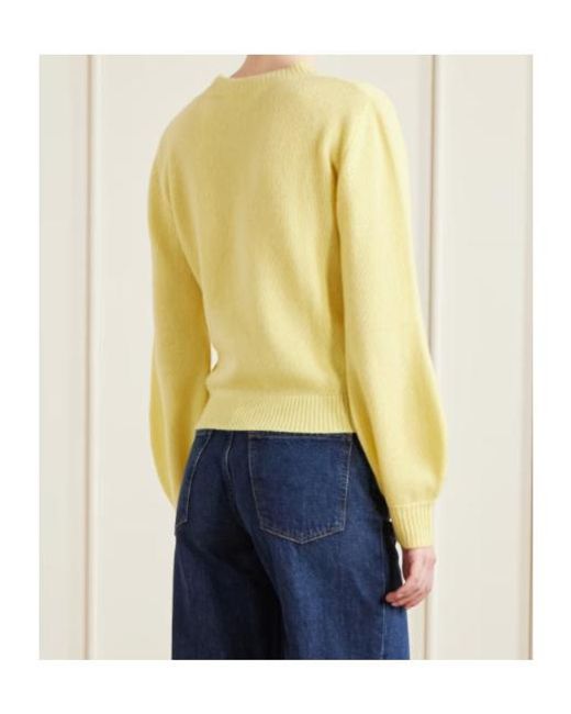 Marni Yellow Appliquéd Cashmere Sweater