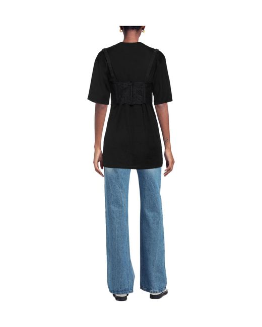 Dolce & Gabbana Black Solid Color T-Shirts
