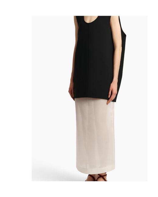 Khaite White Slit Skirt