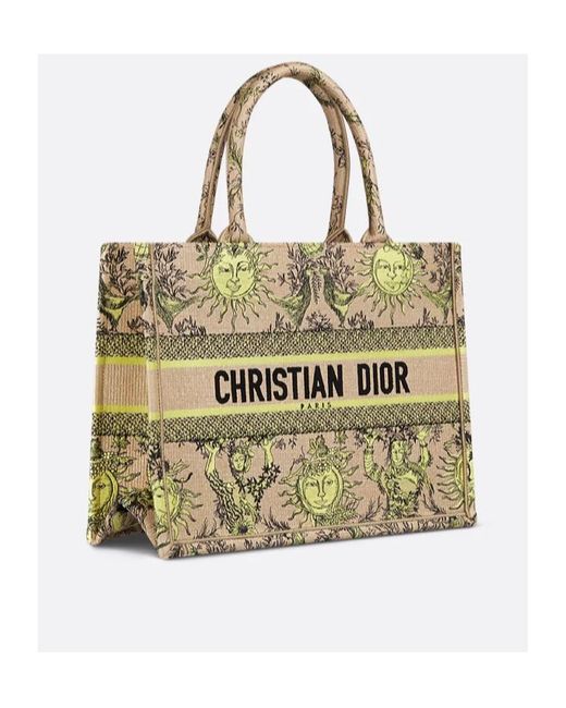 Dior Metallic Medium Iviera Book Tote Handbag
