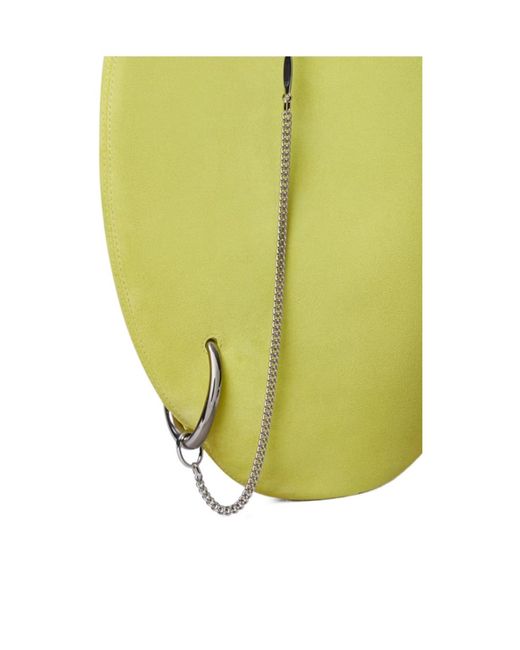 Tory Burch Yellow Pierced Soft Suede Bag