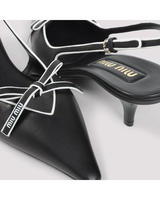 Miu Miu Multicolor Pointed-Toe Slingback Pumps