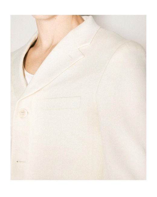 Comme des Garçons White Comme Des Garçons Homme Plus Single Breasted Tailored Blazer for men