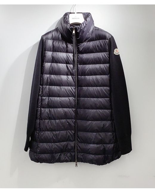 Moncler Black Logo Patch Down Jacket