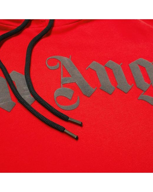 Palm Angels Red Logo Printed Sweater for men