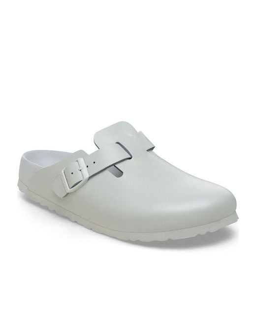 Birkenstock White Boston Slippers for men