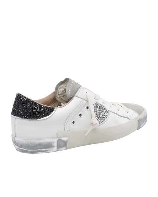 Philippe Model White Lace-Up Sneakers