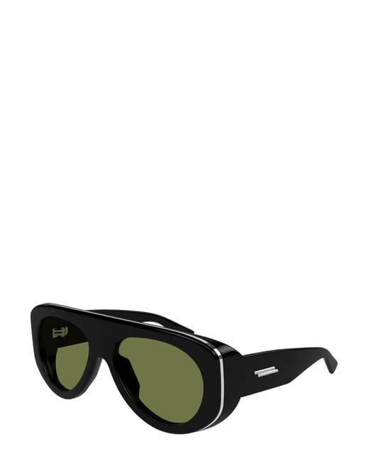 Bottega Veneta Black Eyewear Bv1362S Shield Sunglasses for men