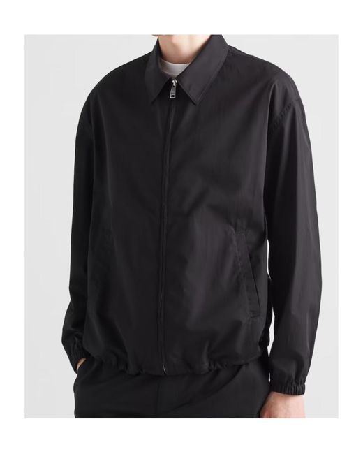 Prada Black Long-Sleeved Zipped Jacket for men