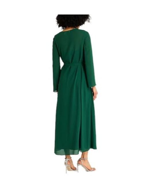 Chloé Green Solid Color Long-Sleeve Dress
