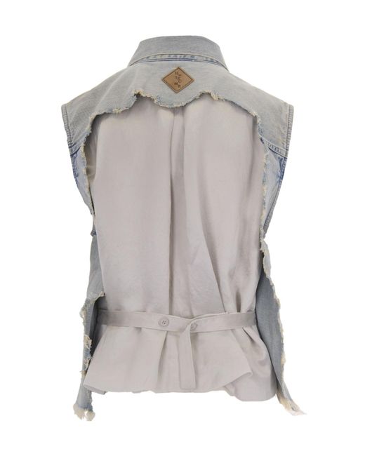 Haikure Gray Ryder Sleeveless Denim Jacket