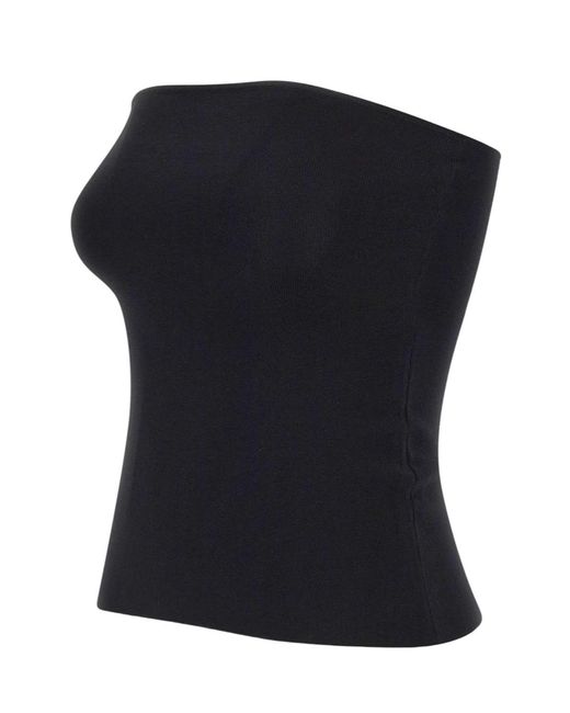 Entire studios Black Bandeau Strapless Top