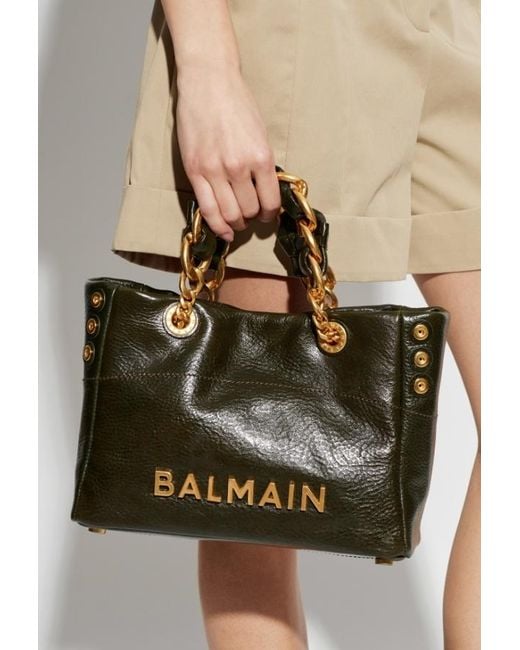 Balmain Black 1945 Soft Small Handbag