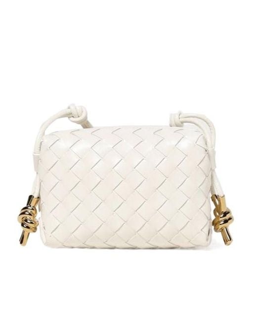Bottega Veneta Natural Woven Shoulder Bag