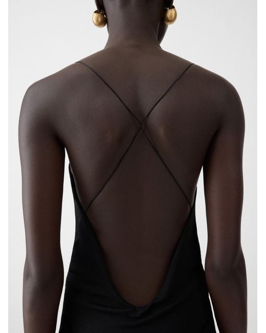 Jacquemus Black The Abiha Gathered Waist Dress