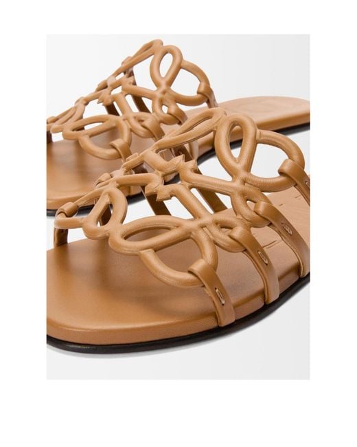 Loewe Brown Anagram Petal Slide