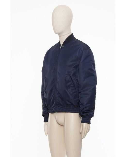 Valentino Blue Vgold Zip-Up Bomber Jacket for men
