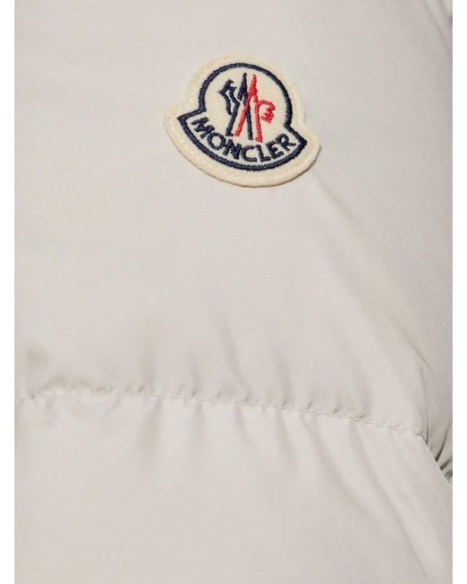 Moncler White Brossette Zip-Up Puffer Jacket