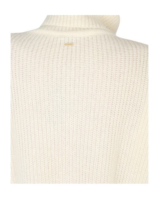 Boss White Boss Roll Neck Knitted Jumper