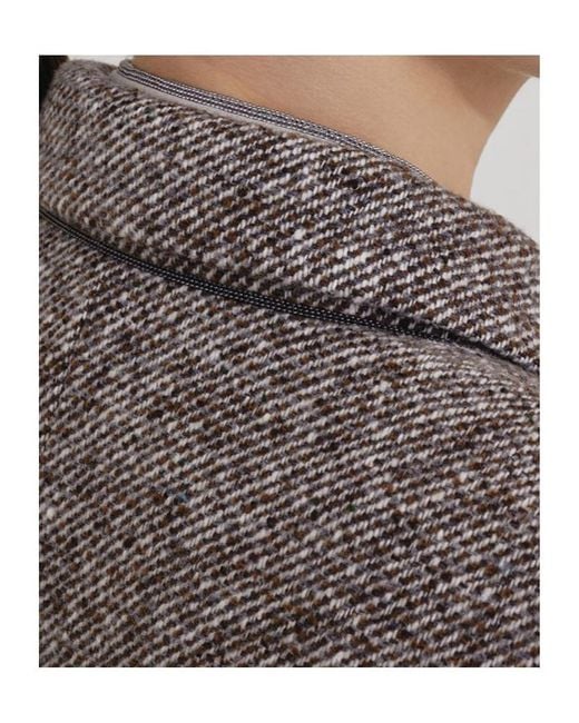 Brunello Cucinelli Gray Double-Breasted Blazer