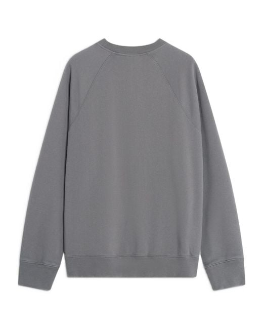 Maison Kitsuné Gray Maison Kitsuné Fox Head Oversize Sweatshirt for men