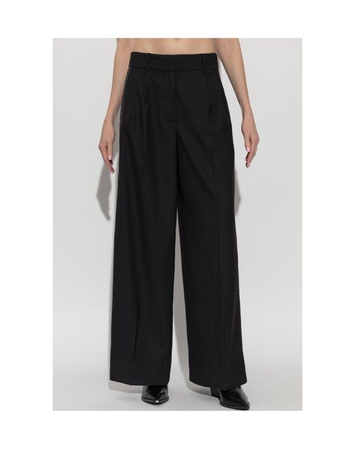 AllSaints Black Noa Wide-Leg Pants
