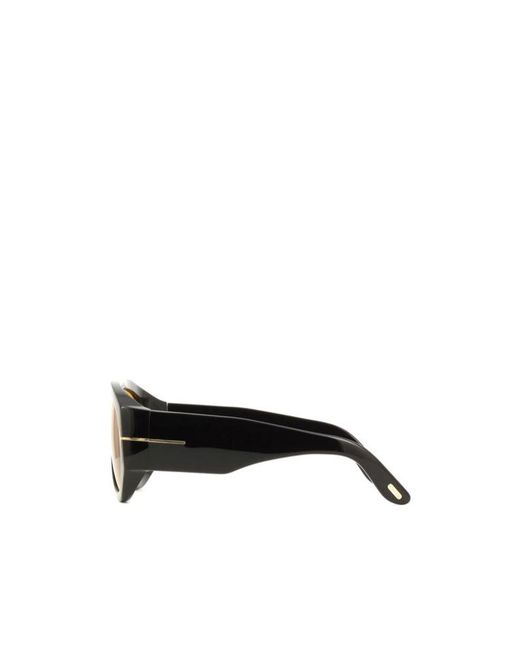 Tom Ford Metallic Logo Sunglasses for men