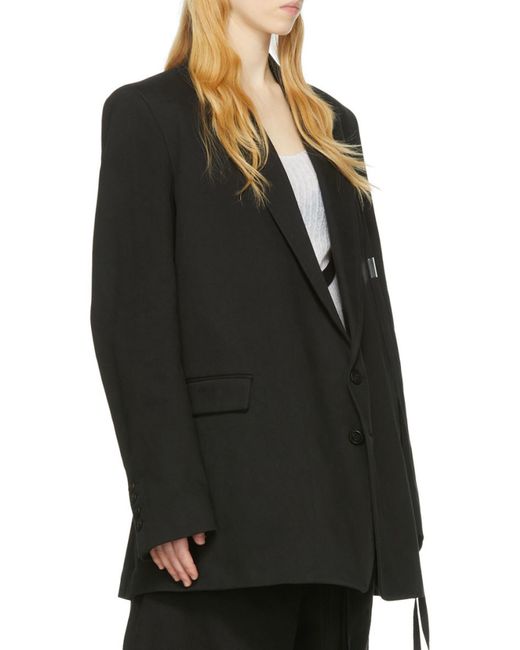 Ann Demeulemeester Black Agnes Single-Breasted Suit Jacket