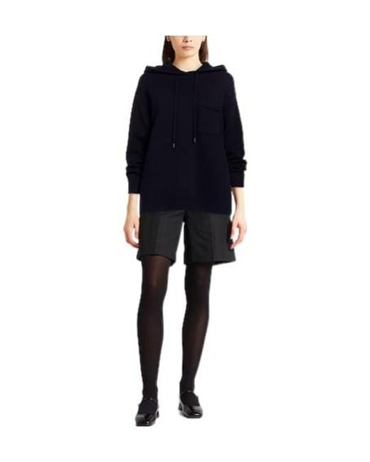 Max Mara Blue Solid Knit Sweatshirt