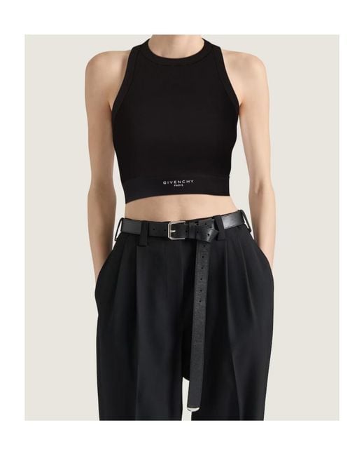 Givenchy Black Cropped Tank Top
