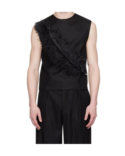 16Arlington Black Sleeveless Vest for men