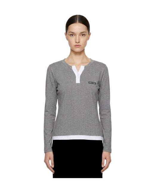Marissa Chiara Gray Long-Sleeved T-Shirt