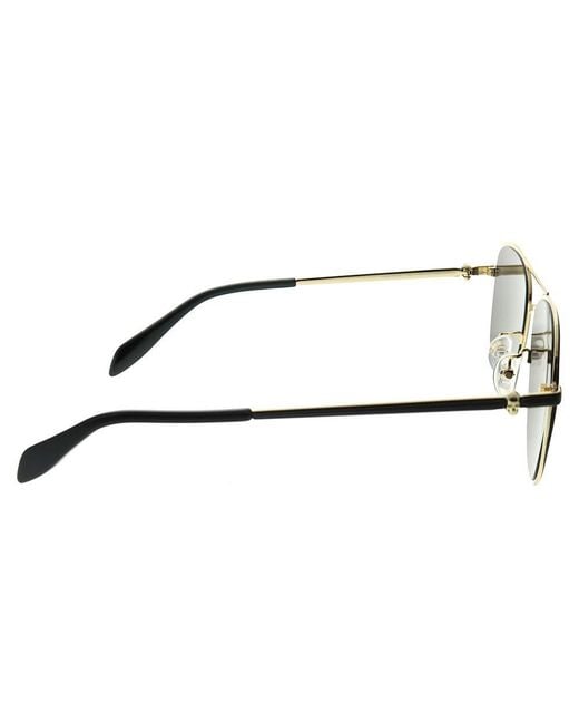 McQueen Metallic Logo Sunglasses for men